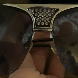 Dior Black and Silver Sunglasses